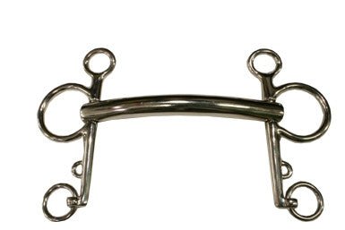 Pelham intero imboccatura mm 18 ottone nichelato - 100197