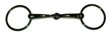 Filetto snodato imboccatura mm 16 pieno ottone nichelato - 100307