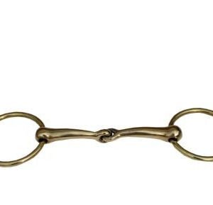 Filetto snodato imboccatura mm 16 pieno ottone lucidato a specchio - 100306