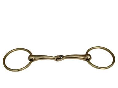 Filetto snodato imboccatura mm 16 pieno ottone lucidato a specchio - 100306