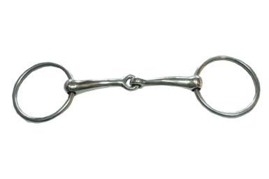 Filetto snodato imboccatura mm 18 ca piena materiale in Alpacca ( o Argentan) lucidato a specchio - 100308