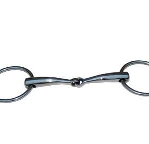 Filetto snodato inox imboccatura mm 14 pieno anelli diametro mm 80 - 100 - 100310