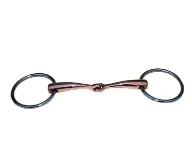 Filetto snodato imboccatura mm 18 pieno in rame - 100313