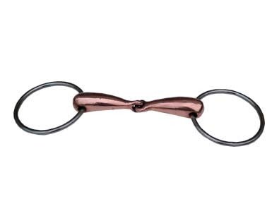 Filetto snodato imboccatura mm 23 vuoto tondeggiante rame - 100333