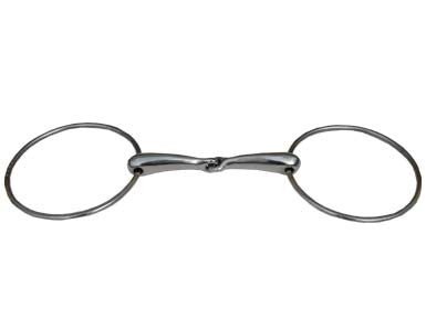 Filetto snodato imboccatura mm 20 vuoto tondeggiante inox anelli mm 120 - 100337