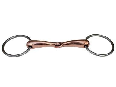 Filetto snodato imboccatura mm 20 vuoto tondeggiante rame - 100343