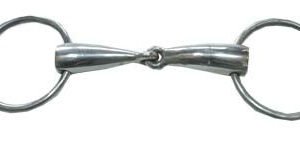 Filetto snodato imboccatura mm 23 vuoto con fori laterali piatto inox - 100349