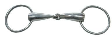 Filetto snodato imboccatura mm 23 vuoto con fori laterali piatto inox - 100349