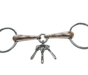 Filetto snodato imboccatura mm 19 vuoto con giocattolo ottone nichelato imboccatura in rame - 100351