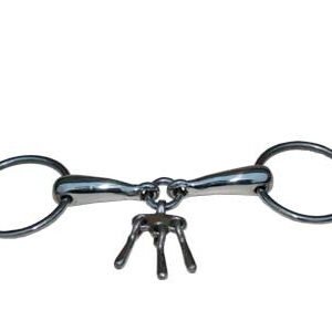 Filetto snodato imboccatura mm 20 vuoto inox con giocattolo ottoner nichelato misure imboccatura a richiesta - 100355