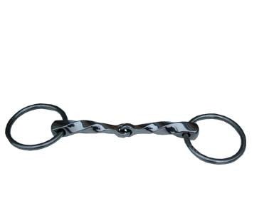 Filetto snodato imboccatura mm 14 pieno tortiglione inox - 100356