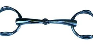 Filetto snodato imboccatura mm 20 vuoto elevatore inox con fori laterali e bloccaggio dell'anello da un lato - 100360