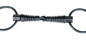 Filetto snodato inox con filo e spirale girevole nell'imboccatura - 100389