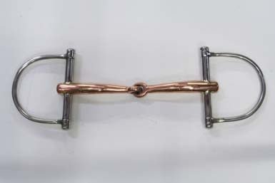 Morso a D snodato imboccatura piena mm 14 rame - 100503