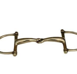 Morso a D imboccatura piena mm 16 ottone lucidato a specchio - 100516