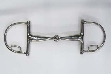 Morso a D snodato imboccatura vuota mm 19 inox con passante - 100525