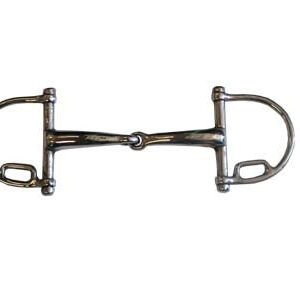 Morso a D snodato imboccatura piena mm 16 con passante ottone nichelato - 100527