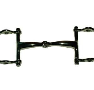 Morso a D imboccatura elevatore mm 16 piena ottone nichelato - 100537