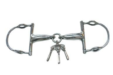 Morso a D snodato imboccatura mm 19 vuota elevatore con giocattolo - 100551