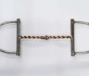 Morso a D snodato inox imboccatura mm 8 filo tortiglione rame - 100583