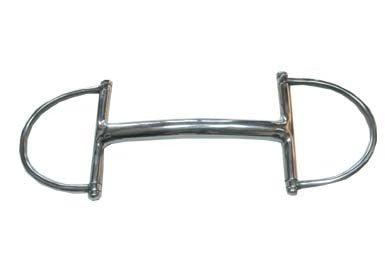 Morso a D intero imboccatura mm 18 vuoto inox - 100590