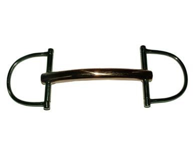 Morso a D intero imboccatura mm 18 vuoto rame - 100593