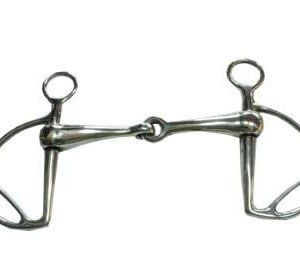 Morso Spagnolo snodato imboccatura mm 16 piena in metallo d'Alpacca o Argentan lucidato a specchio - 100601