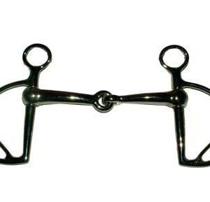 Morso Spagnolo snodato imboccatura mm 16 pieno ottone nichelato con passaredine - 100607