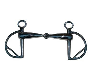 Morso Spagnolo snodato imboccatura mm 23 vuoto inox con passaredine - 100610