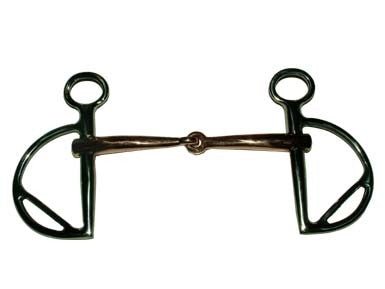 Spagnolo snodato imboccatura mm 14 pieno rame con passaredine - 100613