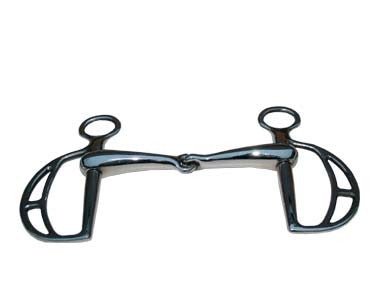 Morso Spagnolo snodato imboccatura mm 20 vuoto inox con doppio passaredine - 100618