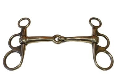 Francesina snodata imboccatura mm 16 piena in ottone lucido - 100706