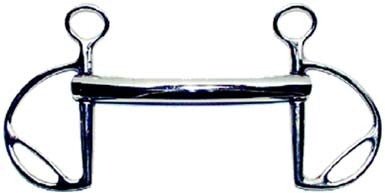 Morso Spagnolo intero imboccatura ottone nichelato con passaredine - 100697