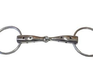 Morso a respiro snodato mm 23 imboccatura inox con fori laterali anelli diametro 75 mm - 100810