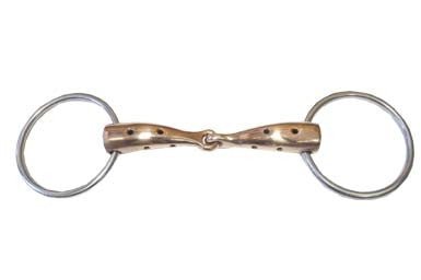 Morso a respiro snodato mm 23 imboccatura in rame anelli diametro 75mm - 100813