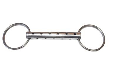 Morso a respiro intero imboccatura mm 23 inox anelli diametro 75 mm - 100892