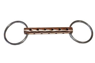 Morso a respiro intero imboccatura mm 20 rame anelli diametro 75mm - 100893