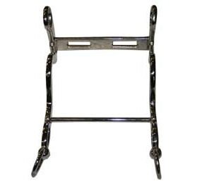 Morso Sardo imboccatura piatta forata chiamate larghe lunghe in ottone nichelato - 102210