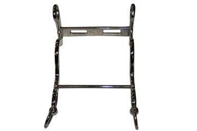 Morso Sardo imboccatura piatta forata chiamate larghe lunghe in ottone nichelato - 102210