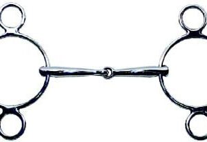 Filetto snodato imboccatura tipo Pessoa inox mm 14 1 anello mm 80 2 anelli mm 25 - 102819