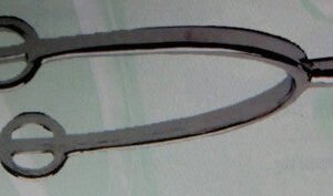 Speroni donna in metallo cromato.