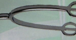 Speroni uomo in metallo cromato nichelato.