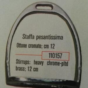Staffa ottone cromato pesantissima