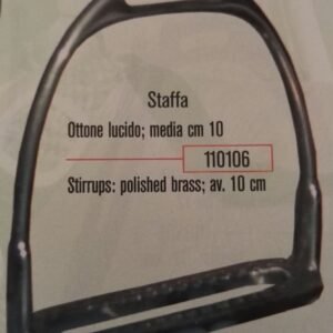 Staffa media in ottone lucido.