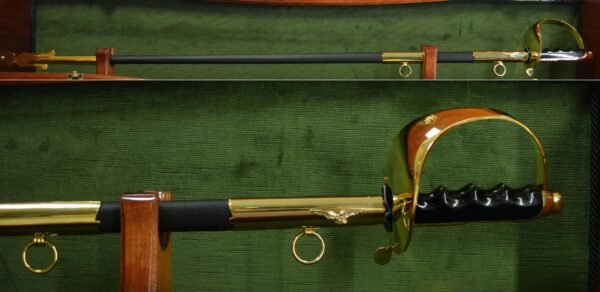 Sciabola Maresciallo Aviazione dorata fodero Pvc chiusura a farfalla