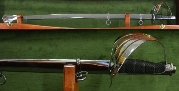 Sciabola Ufficiale Artiglieria a Cavallo disegno Batteria Cavallo 1831 man.in ebano zigr. Fod.piatto